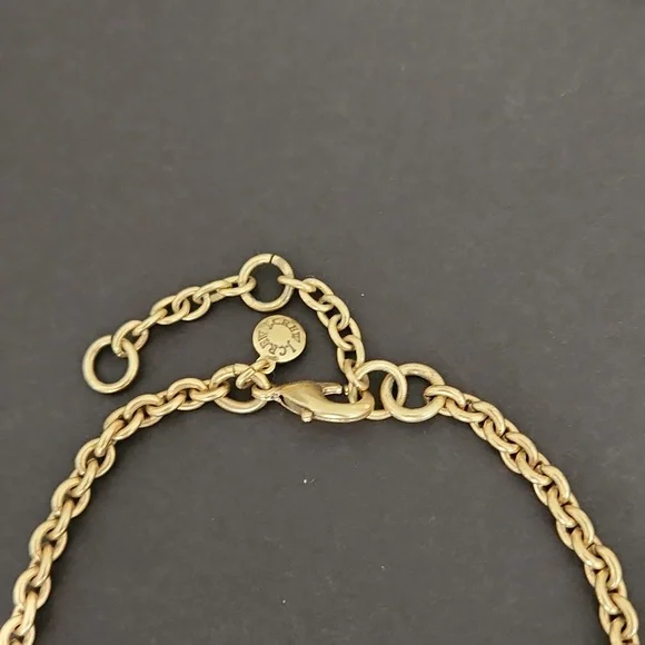 J Crew Factory Pink and Crystal Statement Necklace - Picture 3 of 4